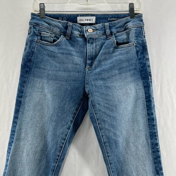 DL1961 Florence Instasculpt Cropped Jeans Women 27 Stretch Denim Skinny Leg Blue - Picture 5 of 14